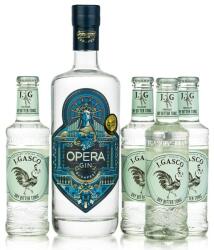 Opera gin + 4 db J. Gasco Tonic Dry Bitter (0, 7L + 4X0, 2L / 44%) - whiskynet