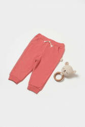 BabyCosy Pantaloni lungi, Two thread, 100%bumbac organic - Rose, BabyCosy (Marime: 18-24 Luni) (BC-CSY8022-18) - roua
