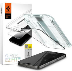 Apple Spigen Glas. tR EZ Fit HD Apple iPhone 15 Pro Max, tempered kijelzővédő fólia felhelyező kerettel, fekete (AGL06879) - speedshop