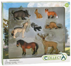 CollectA Set de 8 figurine pictate manual Animale din padure (COL84151WB) - roua