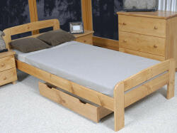 Komforttéka Klaudia fenyő ágykeret égerfa 90' + ajándék ágyrács