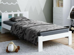 Komforttéka Magnat DMD 4 fenyő ágykeret fehér 90' + ajándék ágyrács