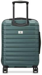 DELSEY Suitcase Shadow 5.0 55cm Slim 4 Double Wheels Cabin Trolley Case Green - vexio