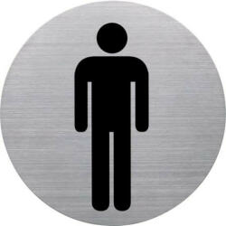 HELIT Információs tábla, rozsdamentes acél, HELIT, férfi mosdó (INH6270900) (H6270900)