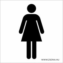  Női WC öntapadós matrica 100x100 mm (ZSUM-02A)