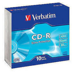 Verbatim CD-R AZO 52X 700MB Wide Printable Jewel Case (43325)