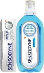 Sensodyne Promó csomag: Repair and Protect Whitening Fogkrém, 75 ml + Cool Mint Szájvíz, 500 ml