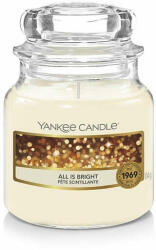 Yankee Candle All is Bright, Yankee Candle illatgyertya, kicsi üveg (meleg pézs (1513535E)