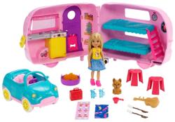 Mattel Barbie, Caravana de camping Chelsea, set cu papusa si accesorii