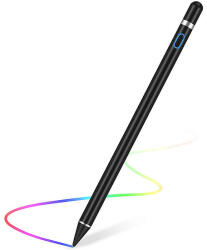 Techsuit - Stylus Pen (JA05) - Aktív, alumíniumötvözet, Android, iOS, Microsoft, töltőkábellel - fekete (KF232694)