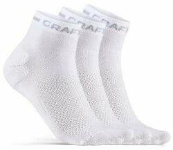 Craft Core Dry Mid 3 pár Craft unisex zokni fehér 43/45-ös méretű (1832)
