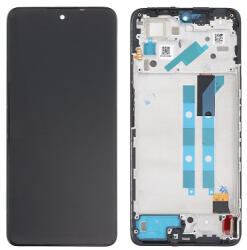 Xiaomi Redmi Note 12 Pro 4G előlap keret, lcd kijelző és érintőpanel, fekete, graphite gray (utángyártott TFT)