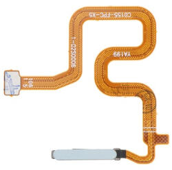 Realme 7 (Global) RMX2155 ujjlenyomat érzékelős flex kábel, átvezető fólia, fehér (utángyártott)