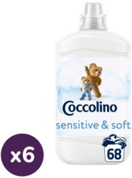 Coccolino Sensitive Pure öblítőkoncentrátum 6x1700 ml (408 mosás)