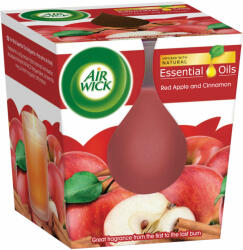 Air Wick Essential Oils Illatgyertya - Piros alma és fahéj 105g (5999109543493)