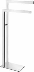 ZACK Raft de prosoape vertical LINEA 80 cm, dublu, lustruit, din oțel inoxidabil, Zack