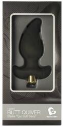 Rocks-Off Dop Anal Cu Vibratii Butt Quiver, Negru, 9.5 Cm