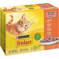 Friskies Alu. 12x85g Csirke, Kacsa, Lazac, Pulyka Szószban