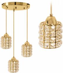 Toolight Szerszámlámpa, Mennyezeti lámpa Crystal Gold APP726-3CRP, arany, OSW-08746 (OSW-08746)