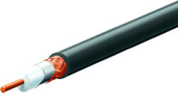 USE Koax kábel, fekete, 75 ohm, Ø6, 5 mm, 100 m/tekercs (RG 6-32/BK) (RG6-32BK)