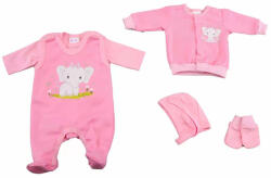 AB ABR 5 részes belül bolyhos baba szett elefánt mintával - Rózsaszín (56)