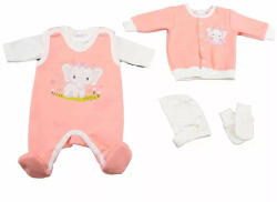 AB ABR 5 részes belül bolyhos baba szett elefánt mintával - Barack (56)