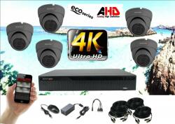 Monitorrs Security - 4k AHD kamerarendszer 5 kamerával 8 Mpix GD - 6038K5