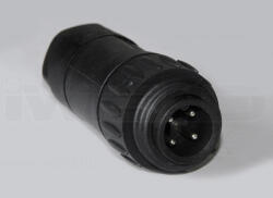 4 pólusú vezérlő csatlakozó dugó (fekete, műanyag) (8000101010)