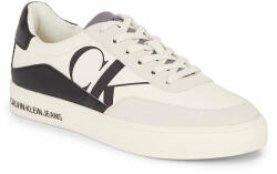 Calvin Klein Jeans Sneakers Calvin Klein Jeans Classic Cupsole Laceup Mix Lth YM0YM00713 Creamy White/Black 0LA Bărbați