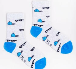  Yo! Baby pamut zokni (23-26) - szürke/sapkás