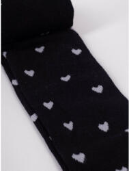 Yo! Baby pamut harisnyanadrág (104-110) - fekete/szürke szívek