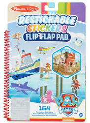 Melissa & Doug M&d, Kreatív Játék, újrahasználható Matrica Füzet, Mancs őrjárat, Kaland öböl (33254)