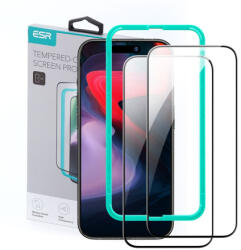 ESR Screen Protector 2x üvegfólia iPhone 15 Pro Max, fekete - mobilego