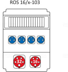 SEZ DK a. s Ipari kombináció Védelem nélkül, 16modul vezetékelve a Standard típus szerint ROS 16/x-103/S (203005) SEZ (1001214900)
