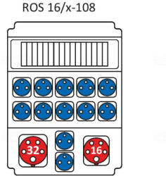 SEZ DK a. s Ipari kombináció Védelem nélkül, 16modul vezetékelve a Standard típus szerint ROS 16/x-108/S (203017) SEZ (1001215100)