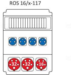 SEZ DK a. s Ipari kombináció Védelem nélkül, 16modul vezetékelve a Standard típus szerint ROS 16/x-117/S (203035) SEZ (1001215400)