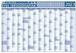 STIEFEL Éves tervező és projekt naptár, kétoldalas, fémléces, kék színű filctollal, 70x100 cm, 2024 évi, STIEFEL (VTPOSNAP) - officesprint
