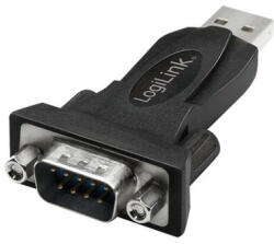 LogiLink USB 2.0 adapter, USB-A/M DB9/M (RS232), Win 11, fekete (AU0002F) - mobilitcentrum