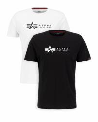 Alpha Industries Alpha Label T 2 Pak - black/white