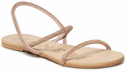 Manebi Szandál Manebi Crystal Embellished Leather Sandals V 6.3 Y0 Rose Gold 2 Bands 39 Női