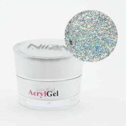 NiiZA AcrylGel - Glitter Silver 30g - gellakk