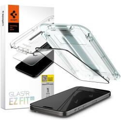Spigen Glas. tR EZ Fit HD Apple iPhone 15 Pro Max, Tempered kijelzővédő fólia, fekete (AGL06879)