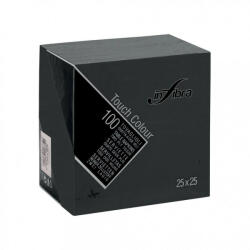 INFIBRA Szalvéta 25x25cm fekete 2réteg 100lap/csomag (ADI0341)