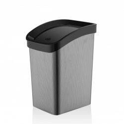 Özer Plastik Műanyag Smart Click billenőfedeles szemetes, fekete/carbon mintás 23L (ADD093X111)
