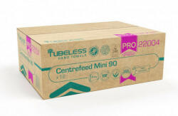 TUBELESS PRO 90 Mini tekercses kéztörlő 2 rétegű, fehér, 100% cellulóz, 92m, 12 tekercs/zsugor (ADTUB22004)