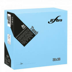 INFIBRA Szalvéta 38x38cm Világoskék 2 réteg 40 lap/csomag (ADI0530)