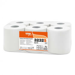 Celtex Save Plus tekercses kéztörlő, 75% cell, 2 réteg, 108m, 450 lap, 19x24cm, 6 tekercs/zsugor (3232s) - szerek