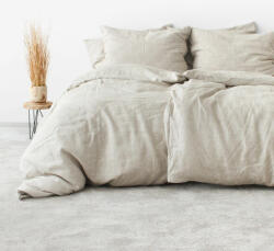 Goldea lenjerie de pat exclusivă din in - bej natural 140 x 200 și 50 x 70 cm Lenjerie de pat