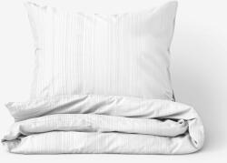 Goldea lenjerie de pat deluxe din damasc - albă cu dungi subțiri 140 x 220 și 50 x 70 cm Lenjerie de pat