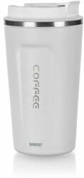 BANQUET Cană termică de călătorie ARTY 450 ml, albă, alb